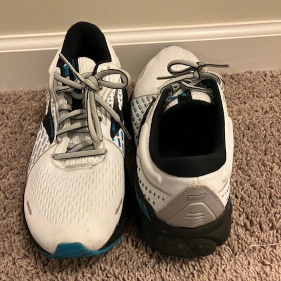 Brooks Adrenaline GTS 21 Running Shoes Mens White Blue Black - Picture 3 of 6
